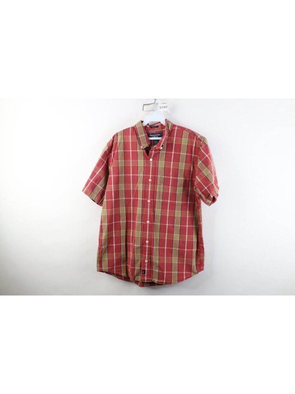 Vtg 90s Y2K Abercrombie & Fitch Mens M Muscle Short Sleeve Button Down Shirt